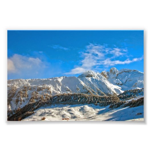 Courchevel 3 Valleys Franse Alpen Frankrijk Foto Afdruk (Voorkant)