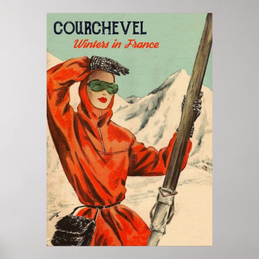 Courchevel chic meisje poster (Voorkant)