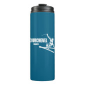 Courchevel France Skier Thermosbeker (Voorkant)