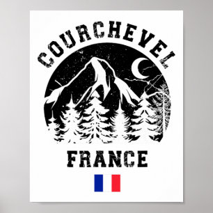 Courchevel Frankrijk Alpen skigebied Alpine skiën Poster