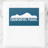 Courchevel Frankrijk alsjeblieft Rechthoekige Sticker (Tas)