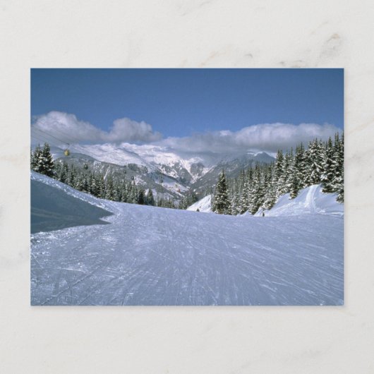 Courchevel, Frankrijk, het tehuis van de skiar van Briefkaart (Voorkant)