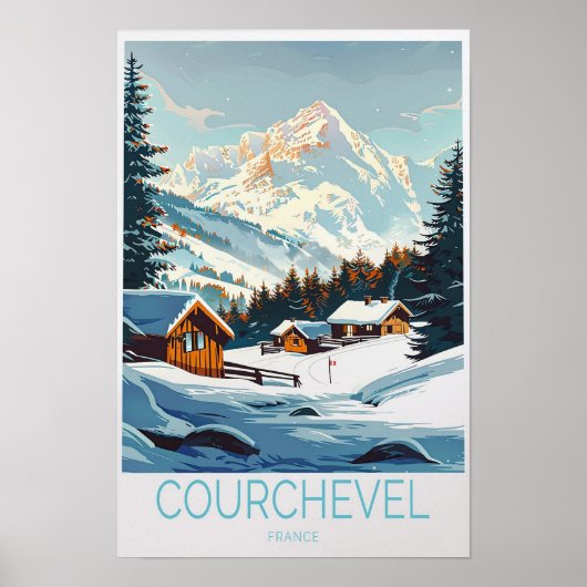 Courchevel Frankrijk Poster (Voorkant)