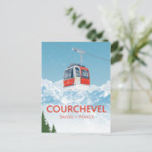 Courchevel Frankrijk Ski Gondola Mountain Briefkaart (Staand voorkant)