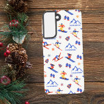 Courchevel Frankrijk Ski Snowboard patroon Samsung Galaxy Hoesje<br><div class="desc">Een grappig winterski naadloos patroon voor het skigebied Courchevel,  Frankrijk,  Franse Alpen,  Europa. Perfect cadeau-idee voor wintersportliefhebbers: ski,  snowboard,  freestyle,  skisprong,  langlaufen.</div>