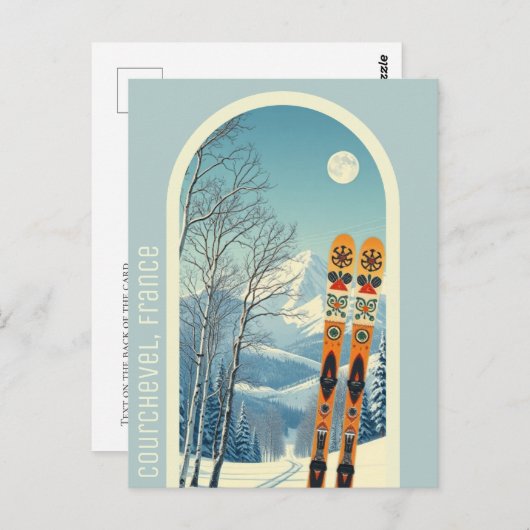 Courchevel Frankrijk ski vakantie Briefkaart (Voorkant / Achterkant)