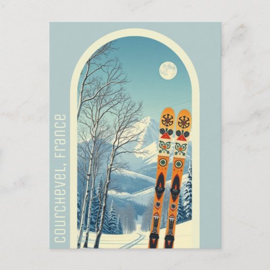 Courchevel Frankrijk ski vakantie Briefkaart (Voorkant)