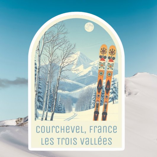 Courchevel Frankrijk ski vakantie souvenir Sticker