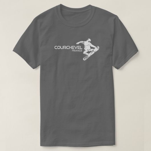 Courchevel Frankrijk Snowboarder T-shirt (Design voorkant)