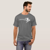 Courchevel Frankrijk Snowboarder T-shirt (Voorkant volledig)
