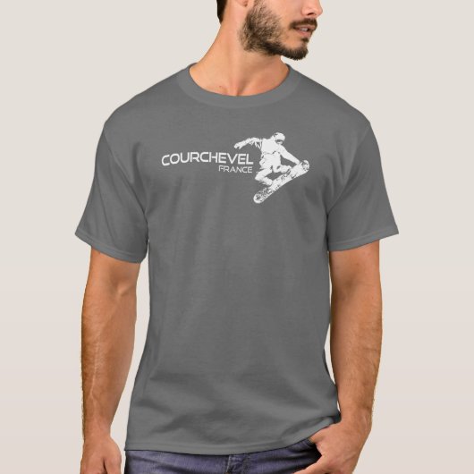 Courchevel Frankrijk Snowboarder T-shirt (Voorkant)