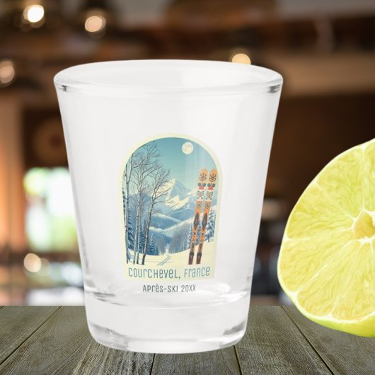 Courchevel Frankrijk vakantie après ski shot glas