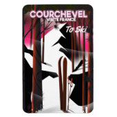 Courchevel, Franse skiposter Magneet (Verticaal)