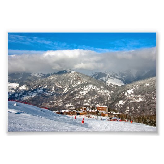 Courchevel Moriond 1650 3 Valleys Franse Alpen Foto Afdruk (Voorkant)