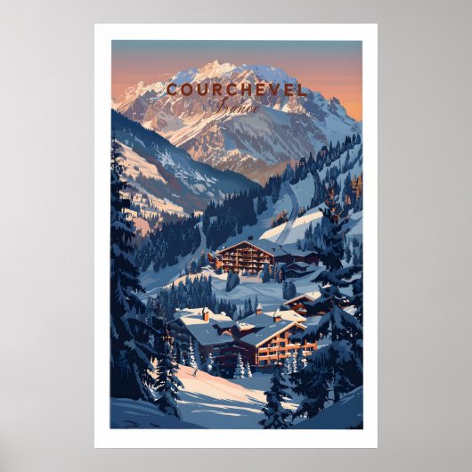 Courchevel Reisposter - Frankrijk 1 Poster (Voorkant)