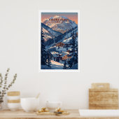 Courchevel Reisposter - Frankrijk 1 Poster (Keuken)