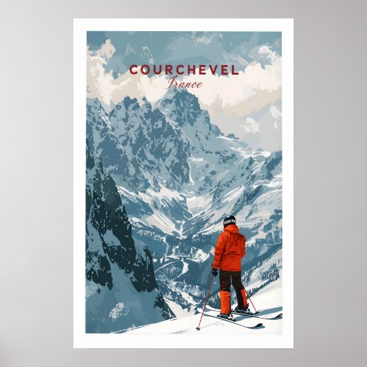 Courchevel Ski Poster 1 (Voorkant)