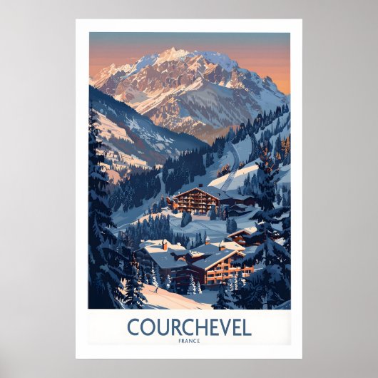 Courchevel Ski Print - France 1 (Voorkant)