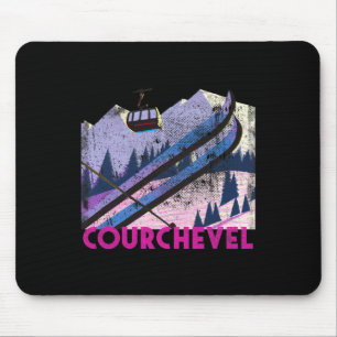 Courchevel Ski - Vintage Stijl Courchevel Skien V Muismat