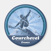Courchevel Skiër Magneet (Voorkant)