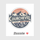 Courchevel skigebied in de Franse Alpen cadeaus Sticker (Vel)