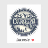 Courchevel skigebied in de Franse Alpen cadeaus Sticker (Vel)