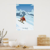 Courchevel Snowboarden Reisposter Poster (Keuken)