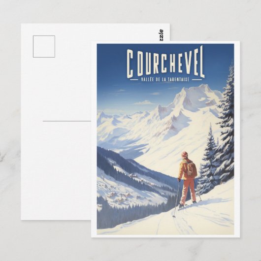 Courchevel - Valle de la tarentaise Briefkaart (Voorkant / Achterkant)