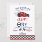 Coureur Eerste Rit Baanstrijd Verjaardag Kaart (Voorkant)