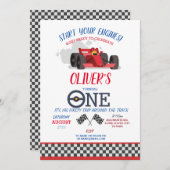 Coureur Eerste Rit Baanstrijd Verjaardag Kaart (Voorkant / Achterkant)