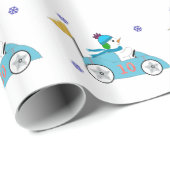 Coureur Sneeuwman Cadeaupapier (Rol Hoek)