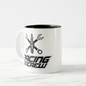 Coureurmonteur Tweekleurige Koffiemok (Voorkant links)