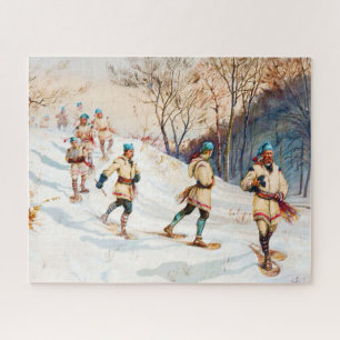 "Coureurs des bois sneeuwschoen Trek" Legpuzzel