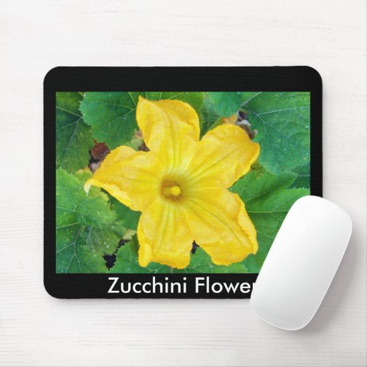 courgette bloem mousepad muismat (Met muis)