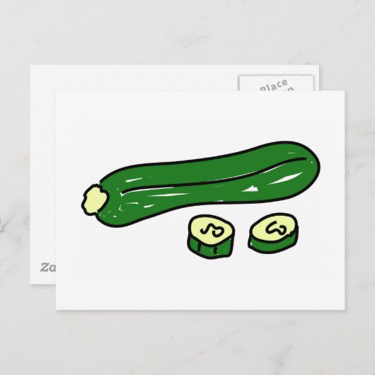 courgette briefkaart (Voorkant / Achterkant)