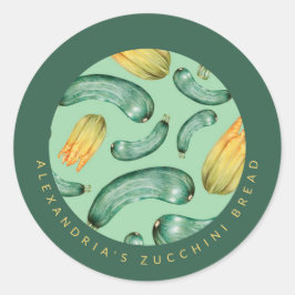 Courgette | Jouw gepersonaliseerde courgettebrood Ronde Sticker