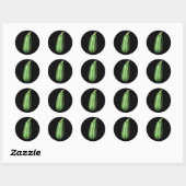 courgette luie makkelijke grappige bijpassende hal ronde sticker (Vel)