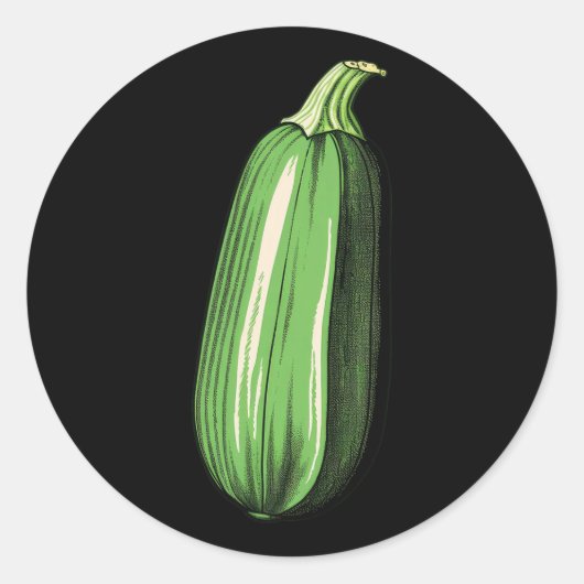 courgette luie makkelijke grappige bijpassende hal ronde sticker (Voorkant)
