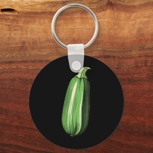 courgette luie makkelijke grappige bijpassende hal sleutelhanger (Voorkant)