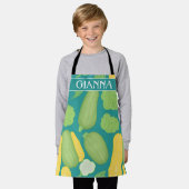 courgette pastel kleurrijk gepersonaliseerd patroo schort (Gedragen)