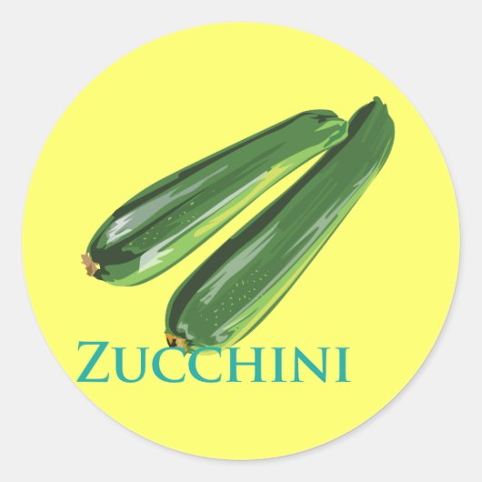 courgette ronde sticker (Voorkant)