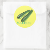 courgette ronde sticker (Tas)