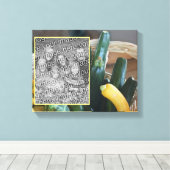 courgette squash groenten Creëer uw eigen foto Canvas Afdruk (Insitu (Houten vloer))