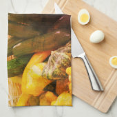 Courgette Zomer Pompoen Groenten Vintage  Theedoek (Quarter Fold)