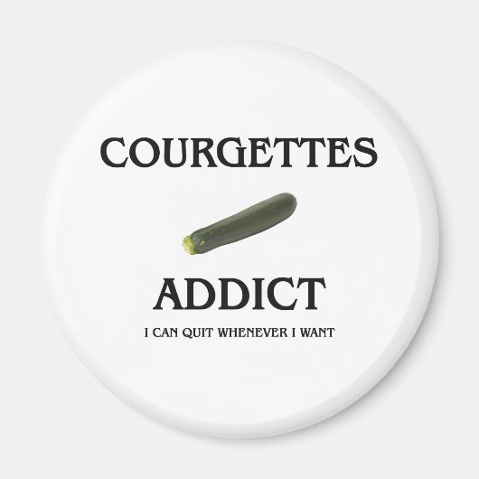 Courgettes verslaafd magneet (Voorkant)