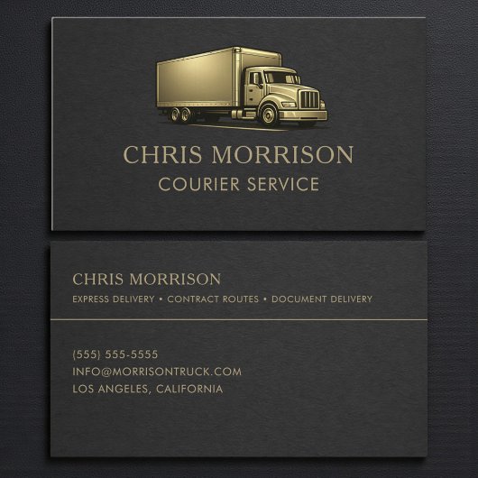 Courier Truck Services Professioneel Visitekaartje