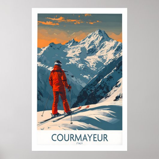 Courmayeur Muur Kunstprint - Italië 1 Poster (Voorkant)