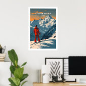 Courmayeur Ski-poster - Italië 1 Poster (Thuiskantoor)