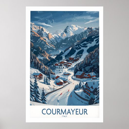 Courmayeur Ski Print - Italië 1 (Voorkant)