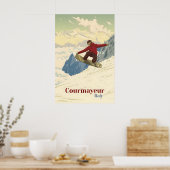 Courmayeur Sneeuwsport Reisposter Poster (Keuken)